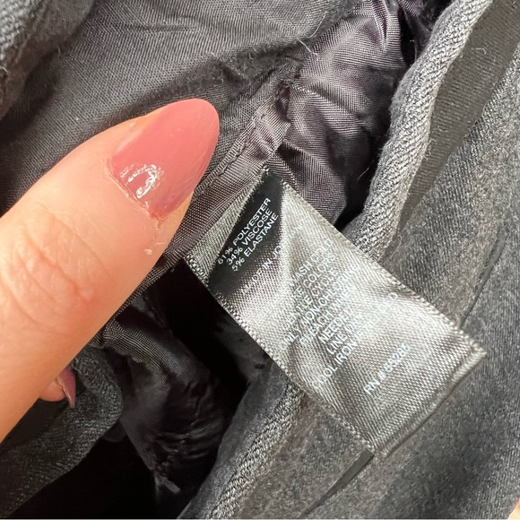 Express Dark Gray Editor Mid Rise Straight Fit Dress Pants Trousers - Picture 5 of 5